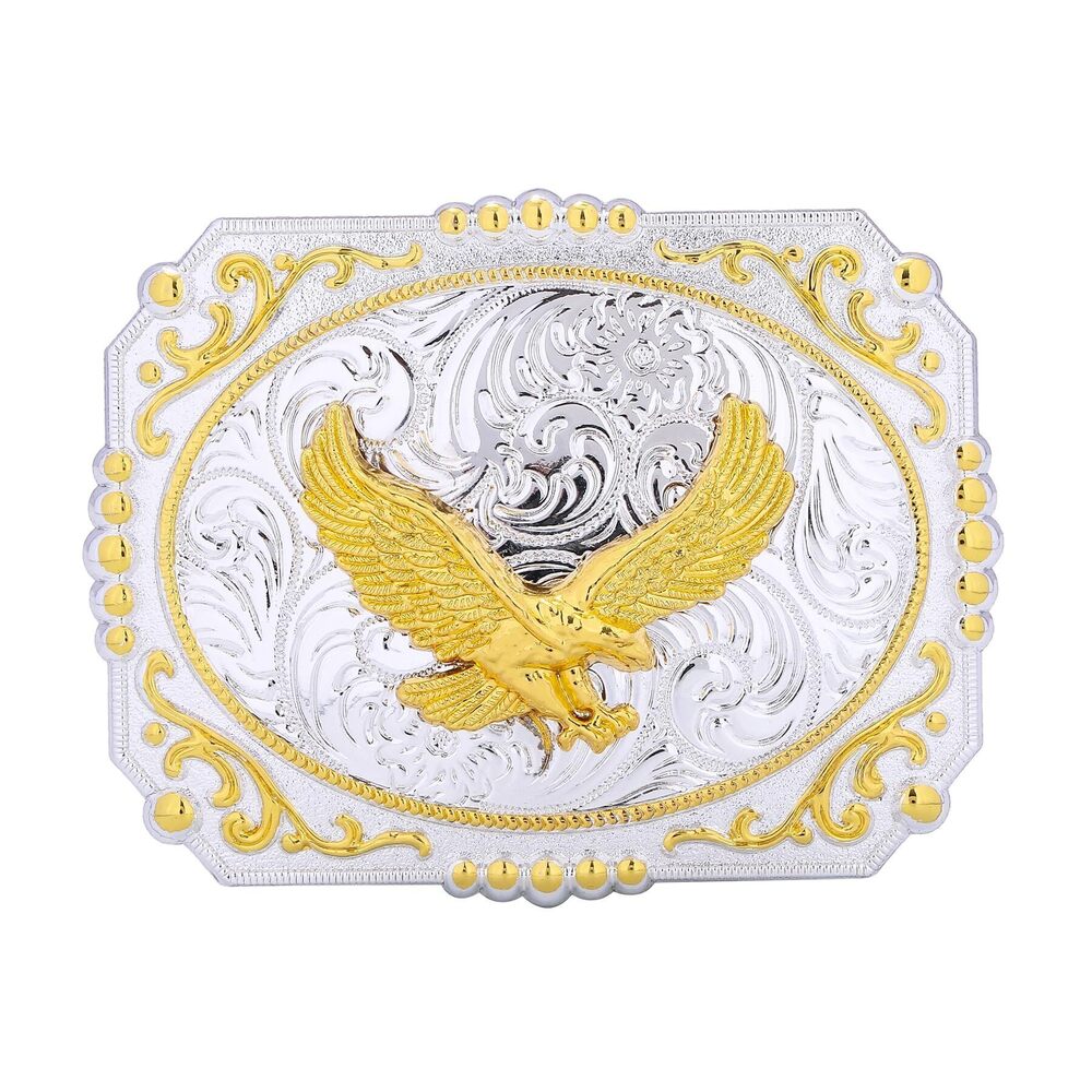 4618 Belt Buckle Gold Rodeo Western Cowboy Eagle Custume Accessories